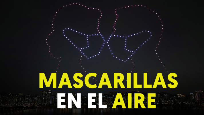 Mascarillas en el aire