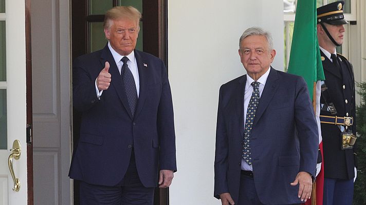 Telediario 1 - Trump recibe a López Obrador en la Casa Blanca