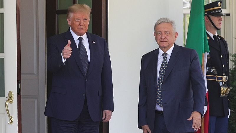 Trump recibe a López Obrador en la Casa Blanca