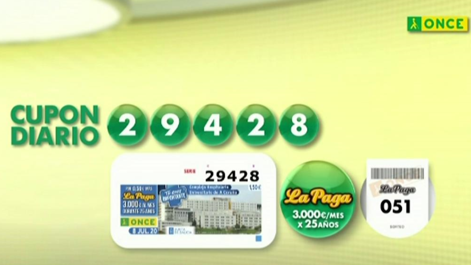 Sorteo ONCE - 08/07/20 - ver ahora