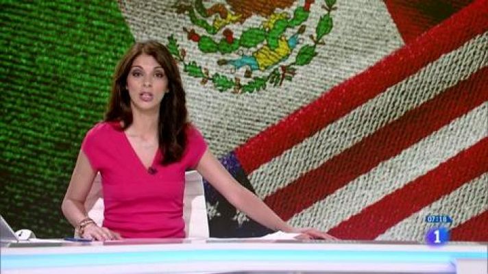 Telediario 1 - Trump evita hablar del muro en su reunión con el presidente mexicano López Obrador