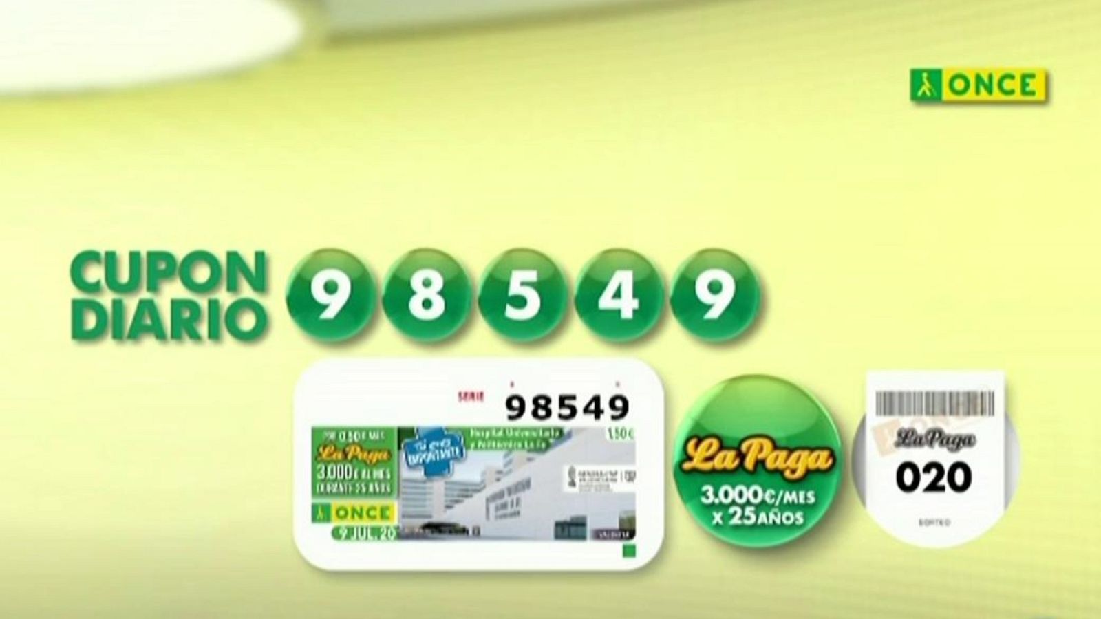 Sorteo ONCE - 09/07/20 - ver ahora