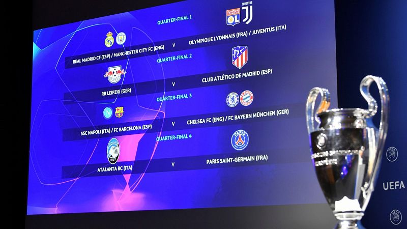 Sorteo de cuartos de Champions favorable para el Atlético y difícil para Madrid y Barça