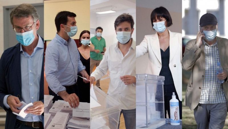 Los candidatos gallegos votan y lanzan un mensaje de tranquilidad