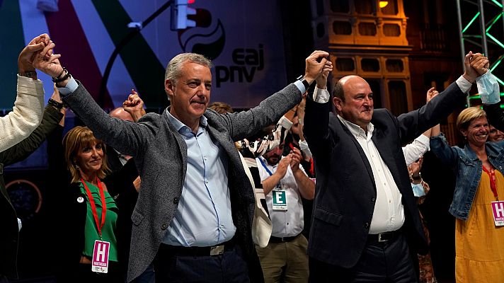 Especiales informativos - Elecciones vascas: Urkullu se muestra "satisfecho" tras conseguir tres escaños más que en 2016