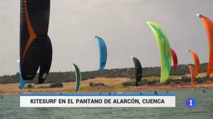 Telediario 1 - Gisela Pulido brilla en el embalse conquense de Alarcón