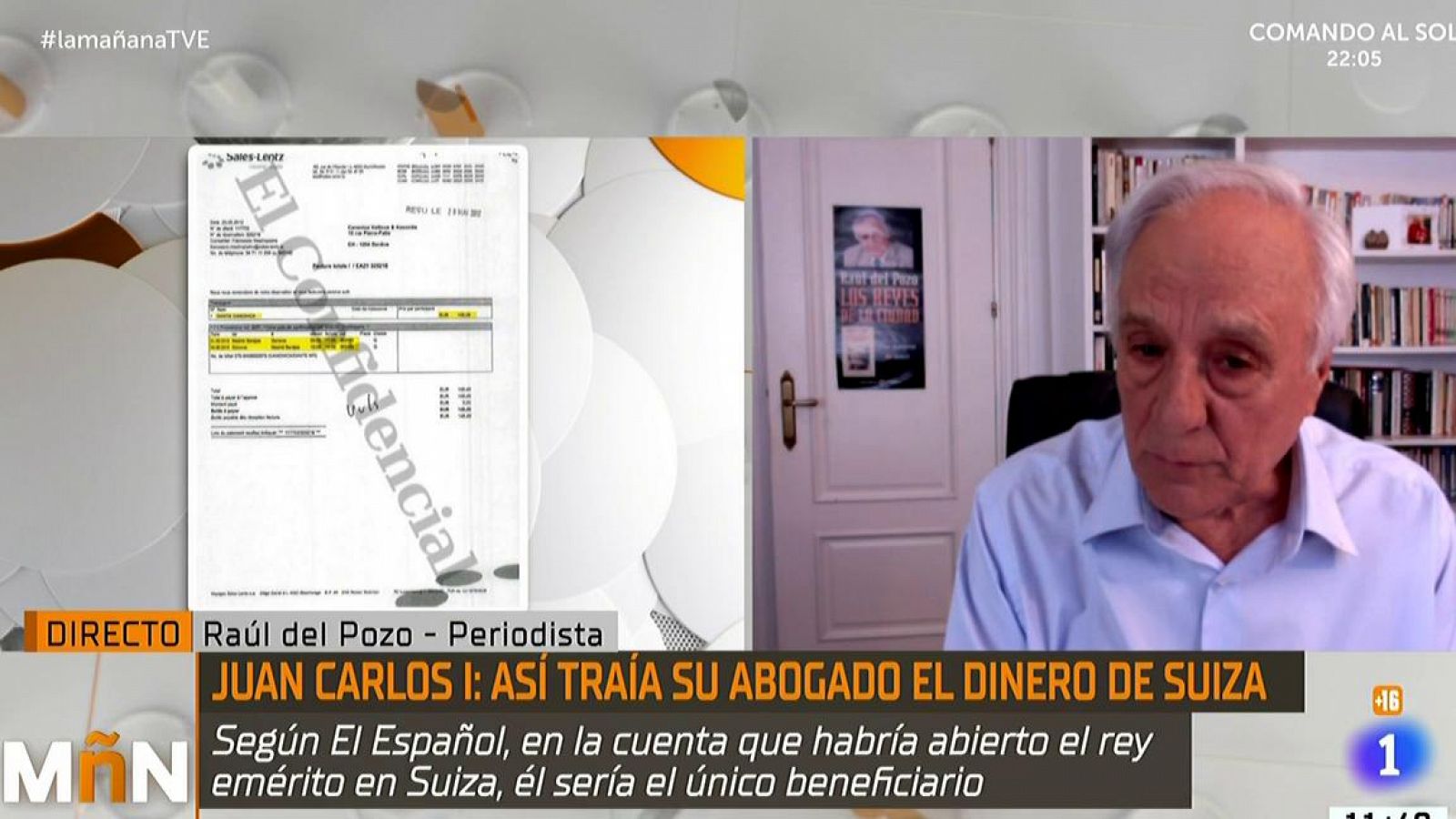 Raúl del Pozo defiende al Rey emérito en directo en La Mañana