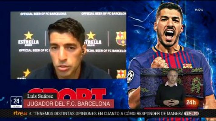 Telediario 1 - Luis Suárez: "La Liga la dejamos escapar nosotros"