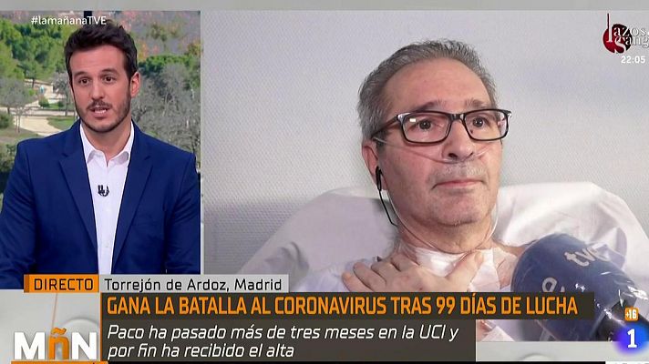 Paco el hombre que tras 99 días ha vencido al coronavirus