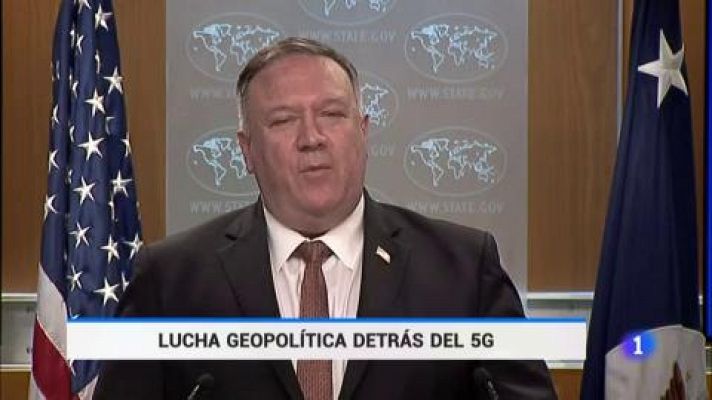 Telediario 1 - El Reino Unido se une a EE.UU. en su veto a la tecnología 5G de la empresa china Huawei