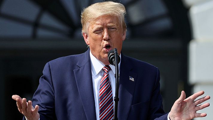 Telediario 1 - Trump minimiza el impacto de la pandemia del coronavirus