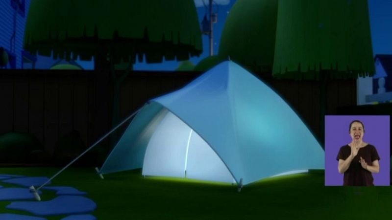Acampada extrema (en lengua de signos)