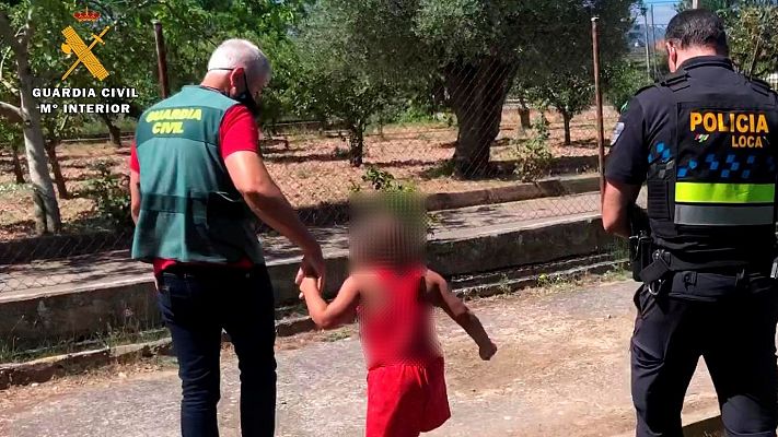 La Guardia Civil auxilia a una niña de siete años abandonada en una carretera en La Rioja