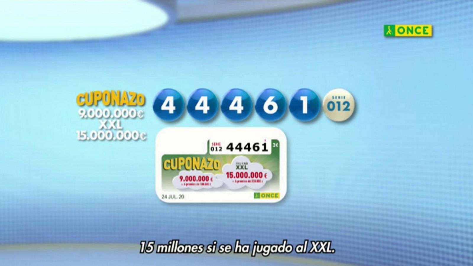Sorteo ONCE - 24/07/20 - ver ahora