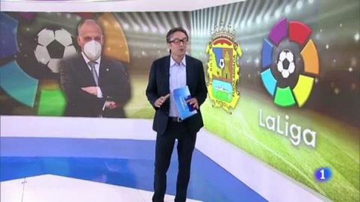 Telediario 1 - Cruce de comunicados entre LaLiga y el Fuenlabrada por la suspensión del partido ante el Dépor