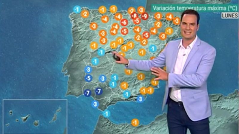 La semana arranca con mucho calor en interior peninsular, Baleares y Canarias