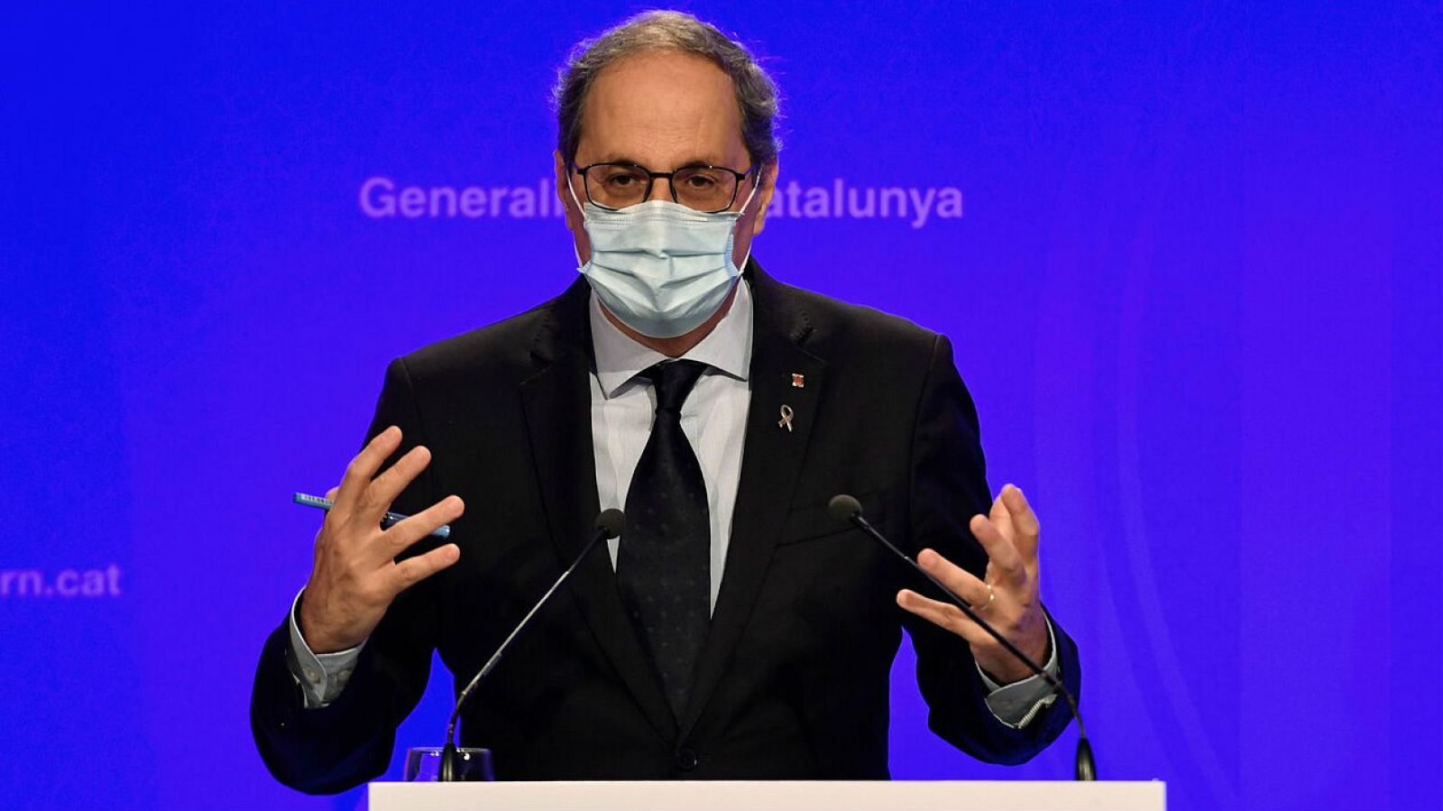 Quim Torra advierte de un nuevo confinamiento en diez días si no se revierte la "situación crítica" por el coronavirus en Cataluña - RTVE.es - Telediario 1 | Ver