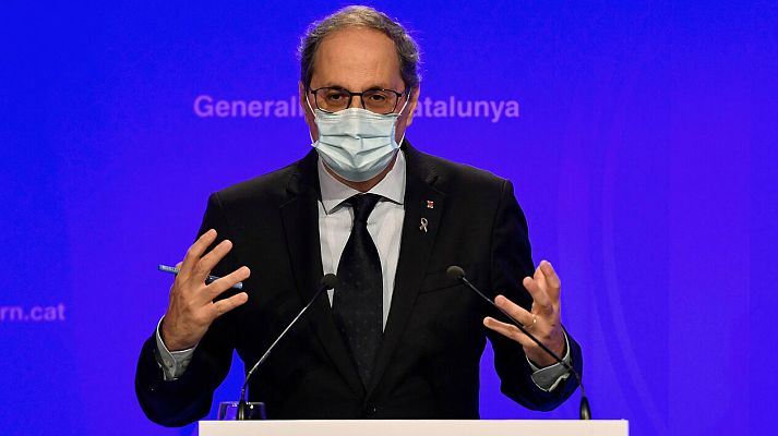 Telediario 1 - Quim Torra advierte de un nuevo confinamiento