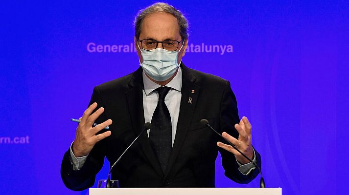 Telediario 1 - Quim Torra advierte de un nuevo confinamiento
