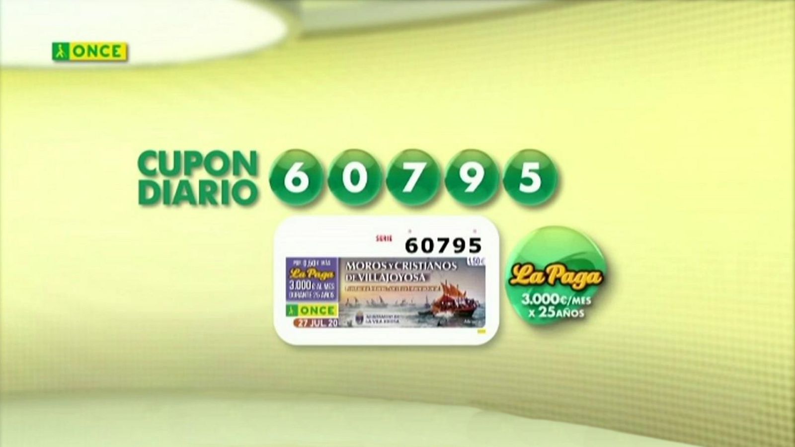 Sorteo ONCE - 27/07/20 - ver ahora