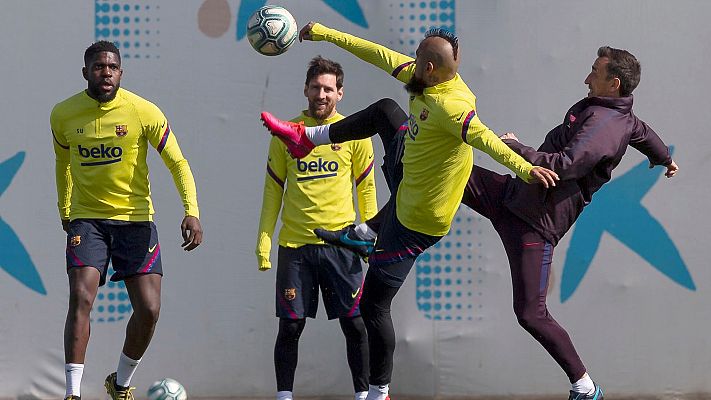 Telediario 1 - El Barça prepara la Champions con 11 jugadores