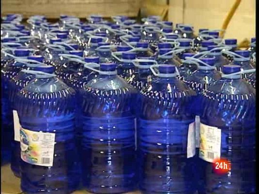 Agua embotellada tras el incendio