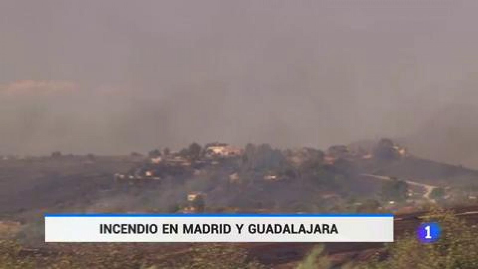 Telediario 1: Un incendio entre Madrid y Guadalajara obliga a desalojar dos urbanizaciones | RTVE Play