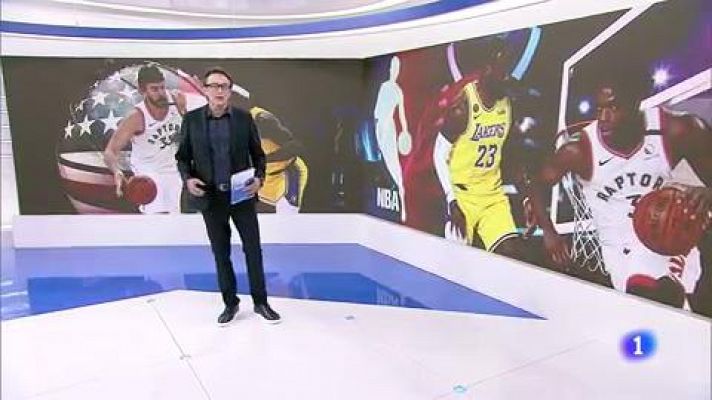 Telediario 1 - Lowry lidera a los Raptors de Gasol e Ibaka en la victoria ante los Lakers