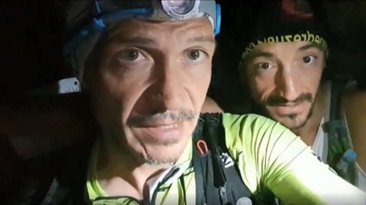 Telediario 1 - Tito Parra y Julián Morcillo recorren el Anillo de Picos de Europa en tiempo récord