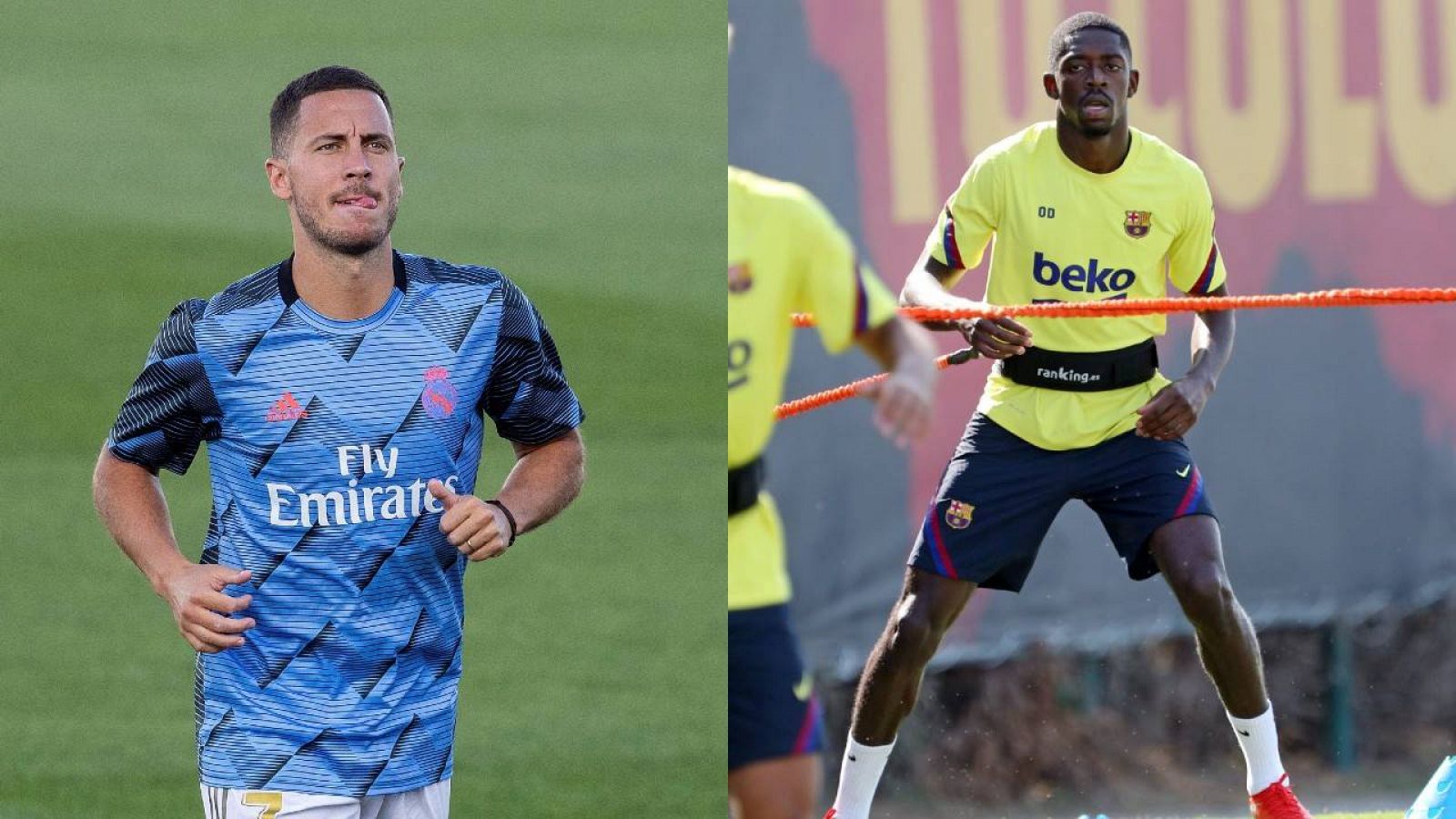 Hazard sigue apurando para estar ante el City y Dembelé vuelve a entrenar con el grupo