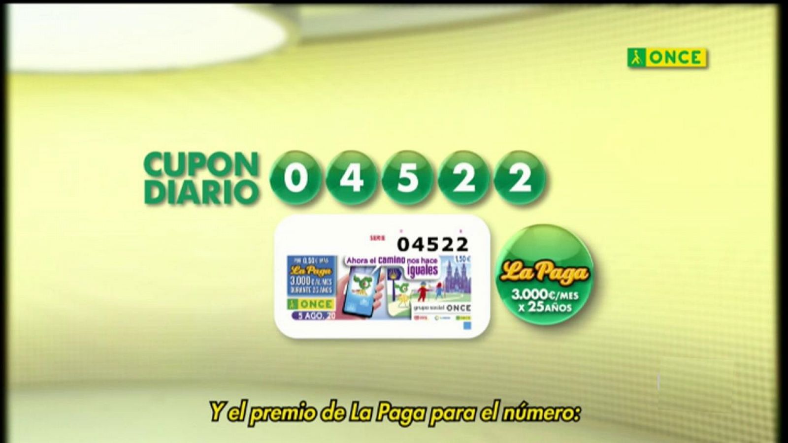 Sorteo ONCE - 05/08/20 - ver ahora