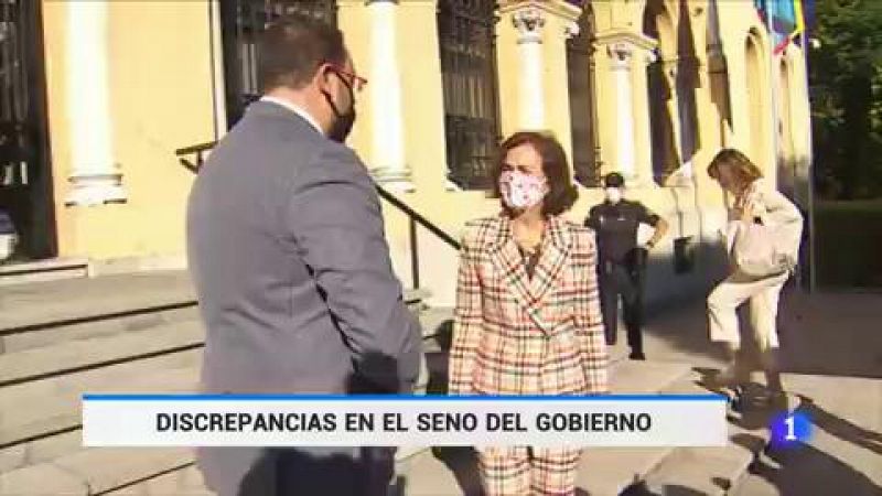 Discrepancias internas en el Gobierno sobre la decisión del rey emérito - RTVE.es - Telediario 1 | Ver