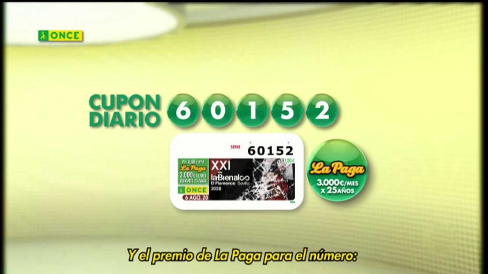 Sorteo ONCE - 06/08/20 - ver ahora