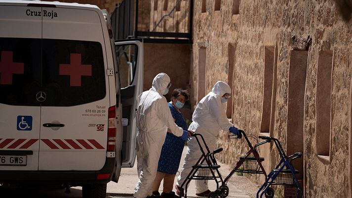 Telediario 1 - Los hospitales de Aragón multiplican por diez los ingresos