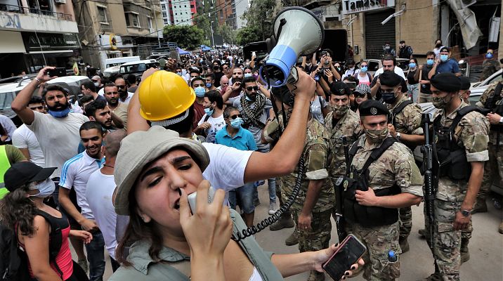 Informativo 24h - Violentas protestas en Beirut contra el Gobierno al que responsabilizan de la explosión
