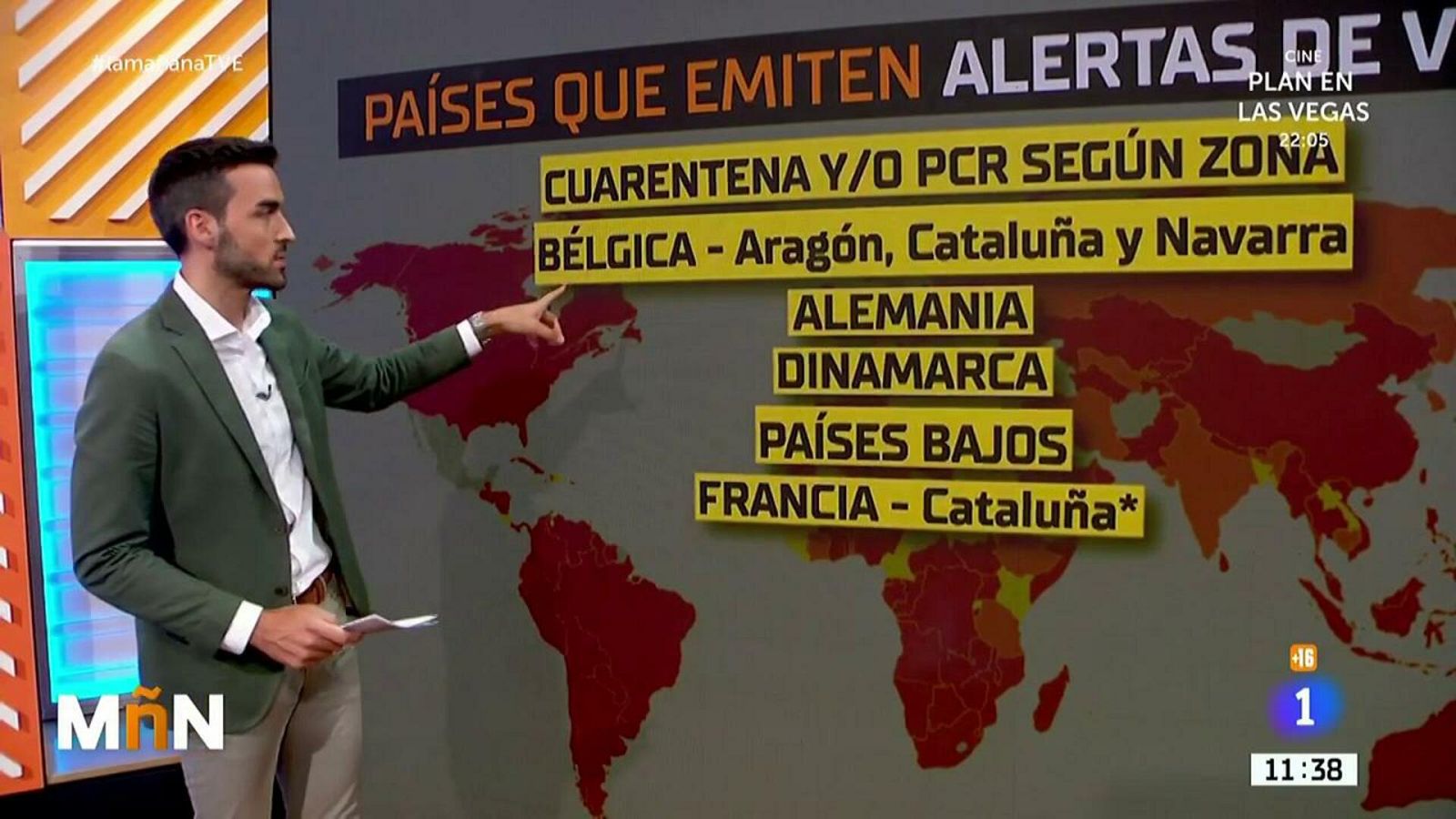 La Mañana -  Mapa de restricciones para viajeros de España