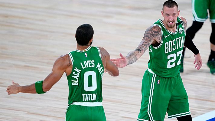 Los Celtics arrollan a los campeones Raptors; Nets y Magic jugarán los playoffs
