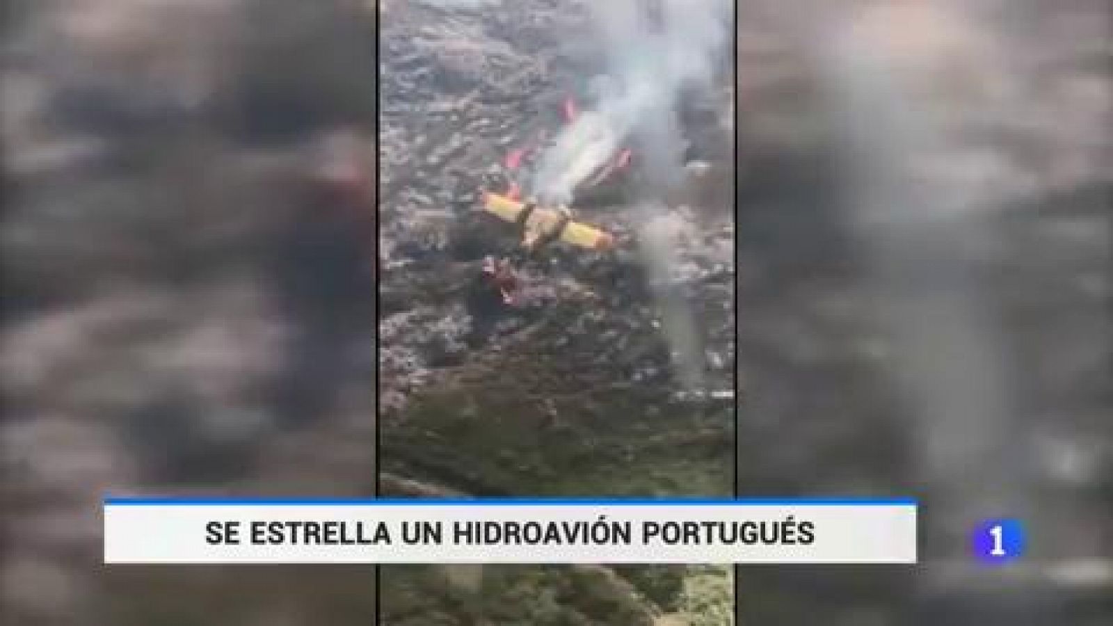 Un muerto al estrellarse un hidroavión portugués que trabajaba en las labores de extinción del fuego en el Parque del Gerês-Xurês
