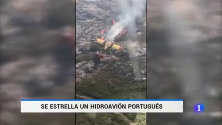 Un muerto al estrellarse un hidroavión portugués que trabajaba en las labores de extinción del fuego en el Parque del Gerês-Xurês