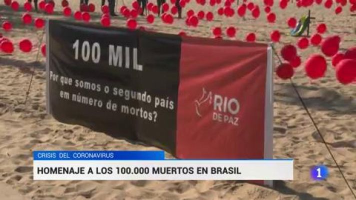 Homenaje a los 100.000 muertos en Brasil