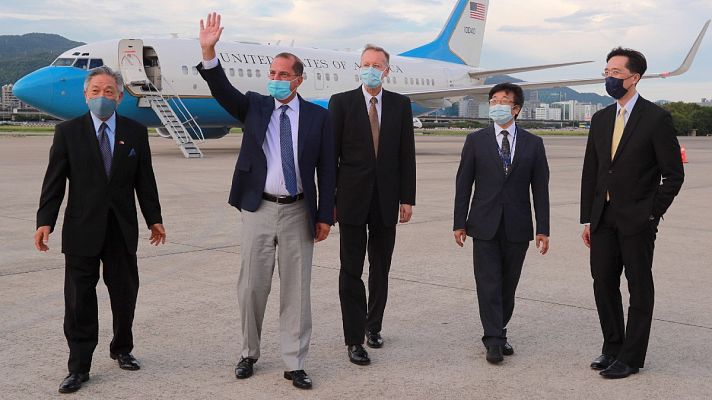 Telediario 1 - El secretario de Salud de EE.UU. visita Taiwán pese al descontento de China