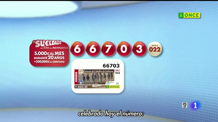 Sorteos ONCE - Sorteo ONCE - 09/08/20