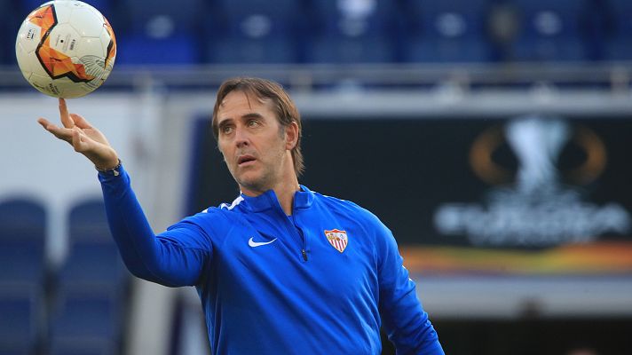 Telediario 1 - Lopetegui dice que el Sevilla llega "ilusionado y concentrado" a una fase final "histórica"