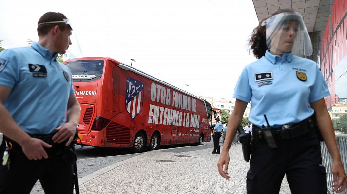 El Atlético trabaja con muchas medidas de seguridad en Lisboa