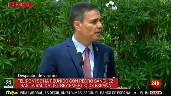 Informativo 24h - Sánchez insiste en que tiene que ser la Casa Real o el propio Juan Carlos I los que comuniquen su paradero