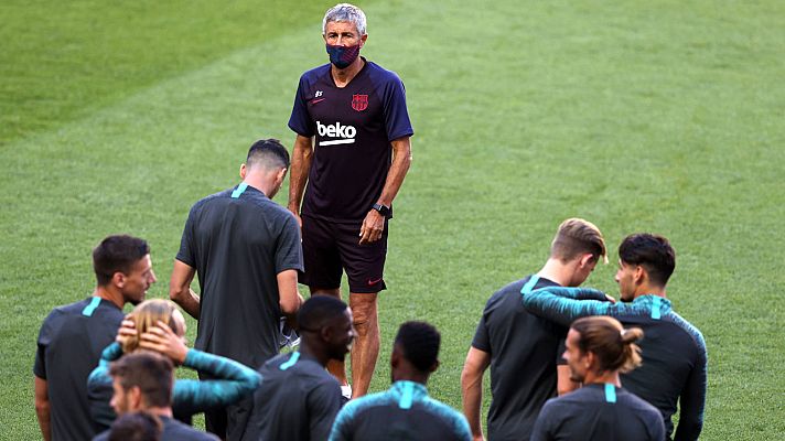 Telediario 1 - Setién: "Lewandowski es un gran futbolista, pero no a la altura de Leo"