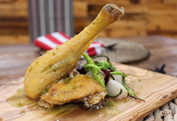 RTVE Cocina - Pita pinta a la sal con salsa agridulce de piparras