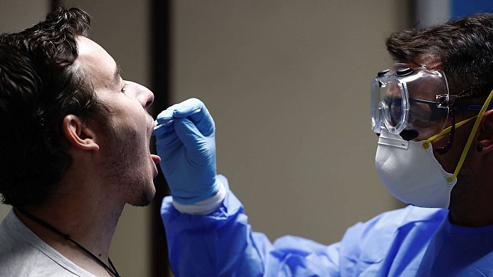 Telediario 1 - Arrancan los test aleatorios de coronavirus a 6.000 vecinos de Madrid
