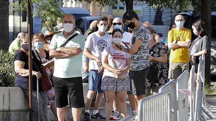 Telediario 1 - Tests masivos y aleatorios para detectar asintomáticos