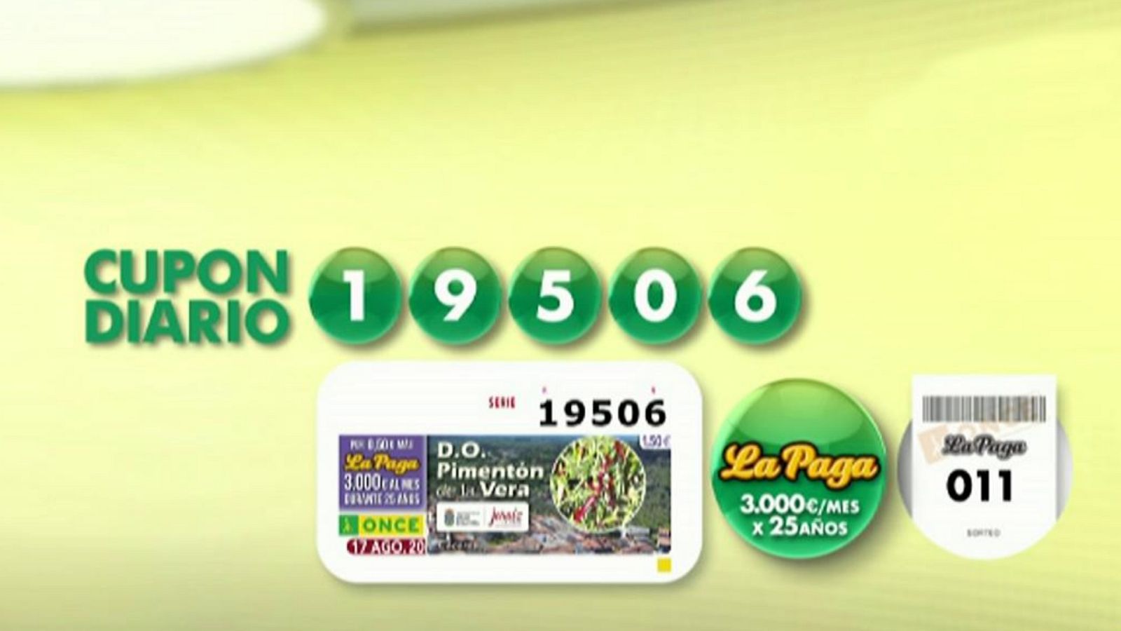 Sorteo ONCE - 17/08/20 - ver ahora